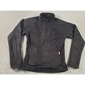 The North Face Jacket Women's Small Black 1/4 Zip Fleece Pullover Sweatshirt